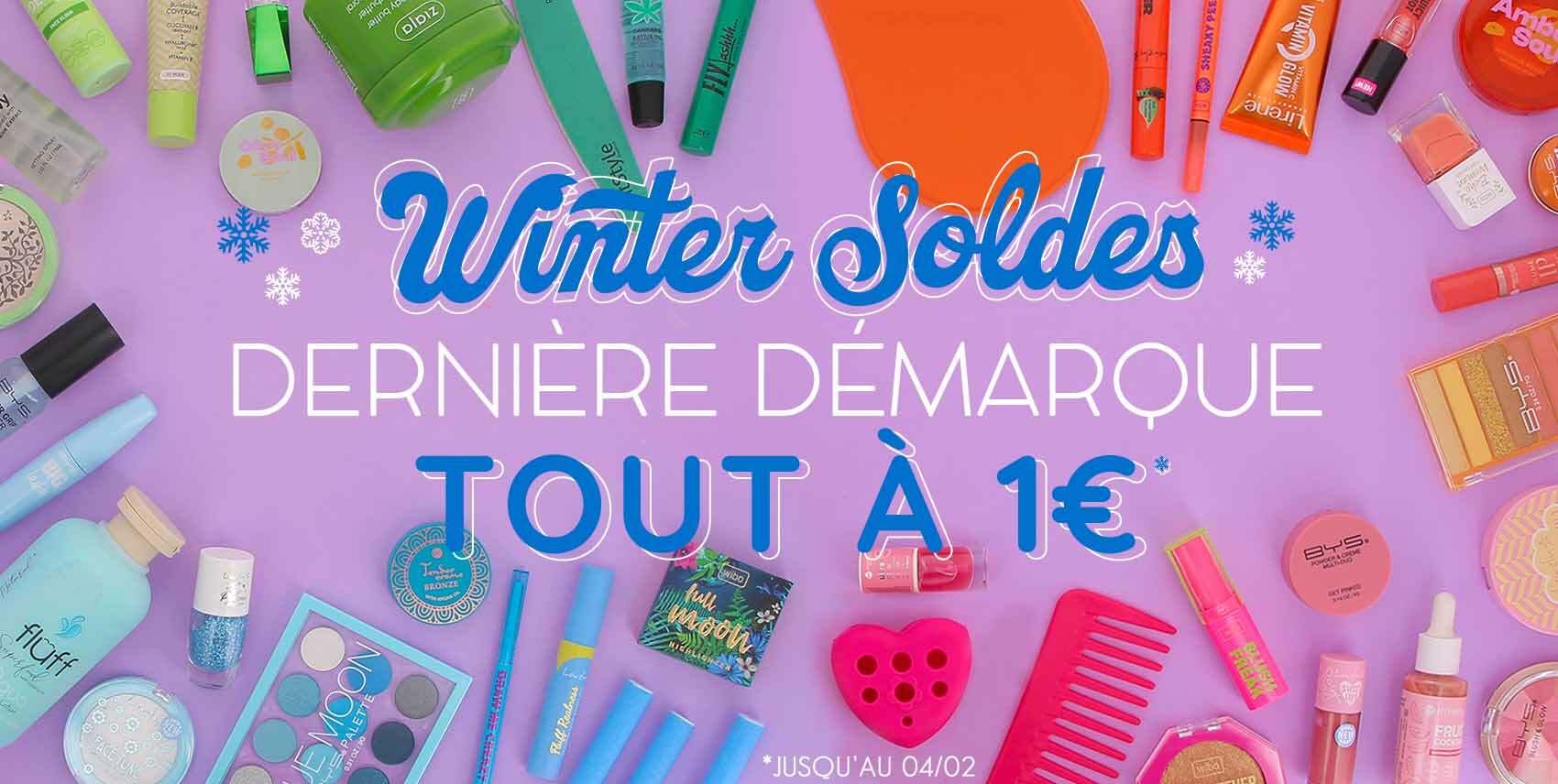 FR Slider Desktop Winter Soldes Tout à 1€ 2025